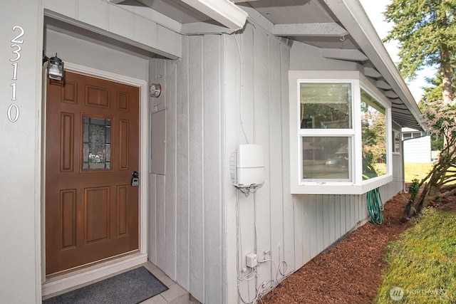 view of doorway to property