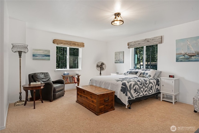 view of carpeted bedroom