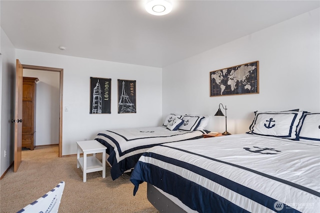 view of carpeted bedroom