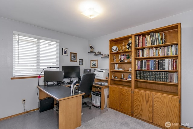 office featuring baseboards