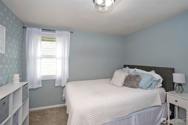 10103 Kline St SW, Lakewood, WA 98499 - bedroom with carpet floors, baseboards, and wallpapered walls