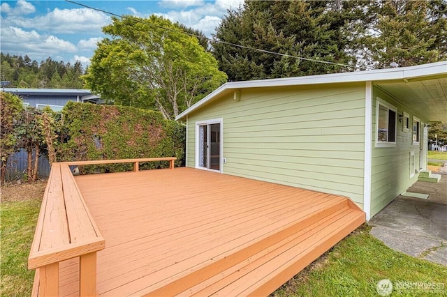 view of wooden terrace