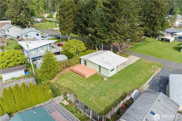 bird's eye view featuring a residential view