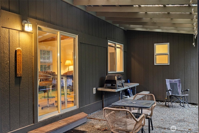 view of patio with area for grilling