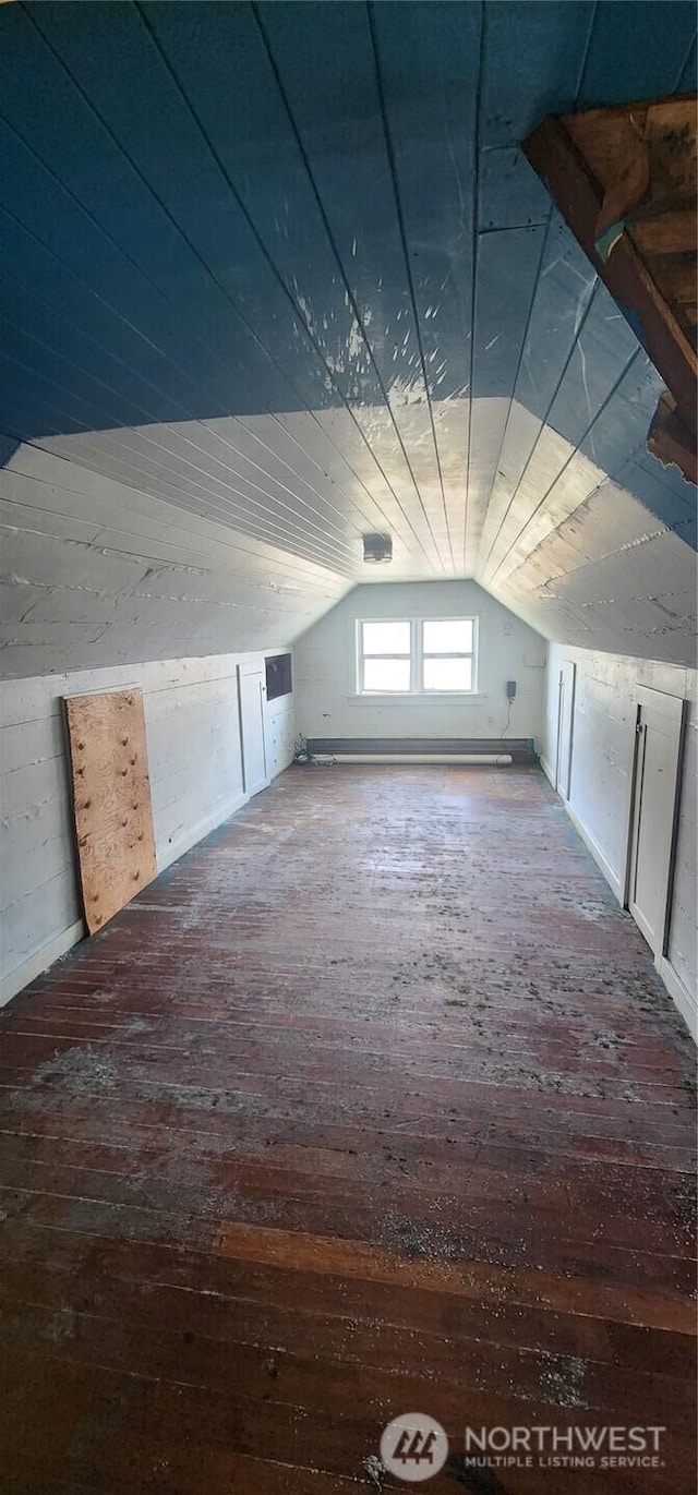 12 Seal Slough Dr, Rosburg, WA 98643 - bonus room with lofted ceiling, wood ceiling, and hardwood / wood-style flooring