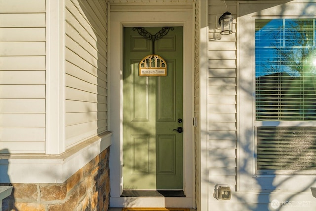 view of doorway to property