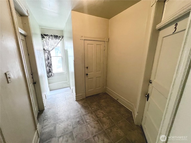 hallway with baseboards