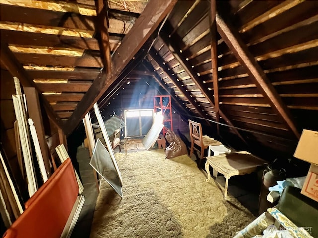 view of attic