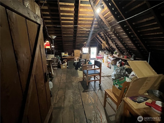 view of attic