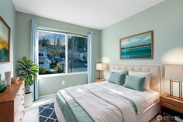 view of carpeted bedroom