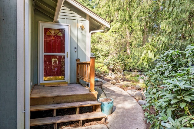 view of doorway to property