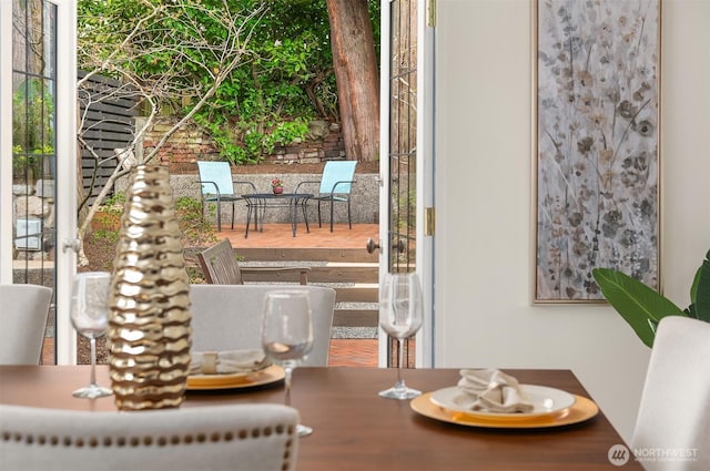 view of dining room