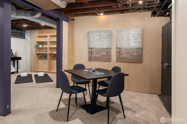 dining room featuring carpet floors