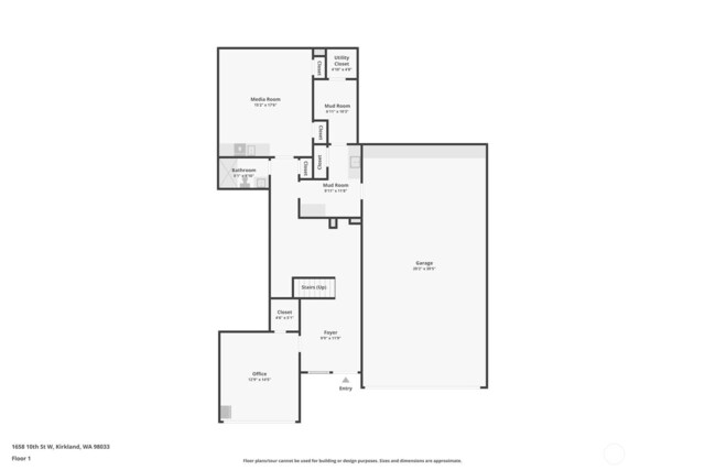 1658 10th St W, Kirkland, WA 98033 - room layout