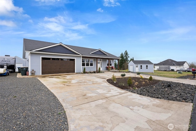 view of front of property with driveway and an attached garage