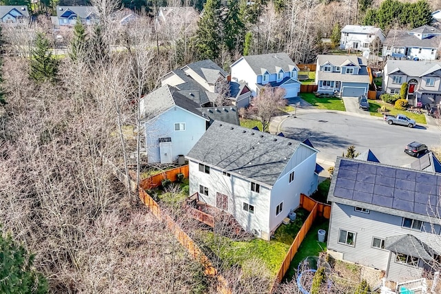 drone / aerial view with a residential view