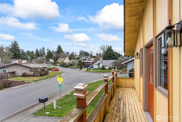 exterior space with a residential view