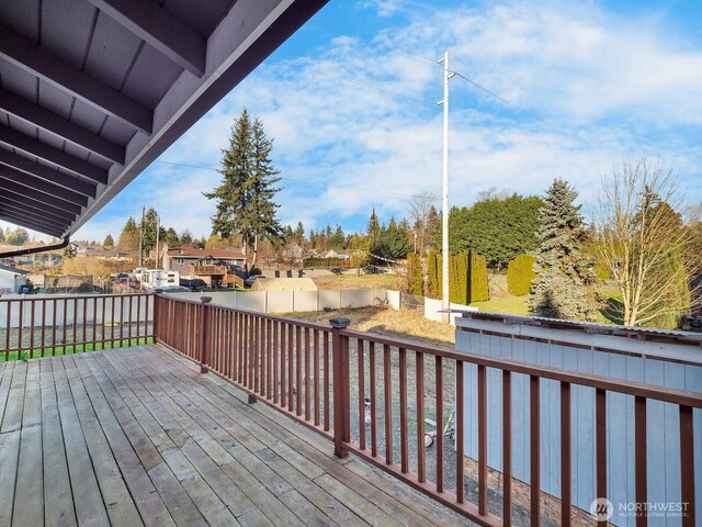 wooden terrace with fence