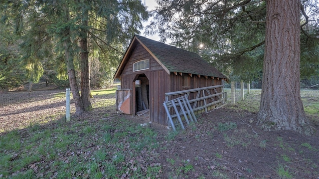 view of outbuilding with an outbuilding