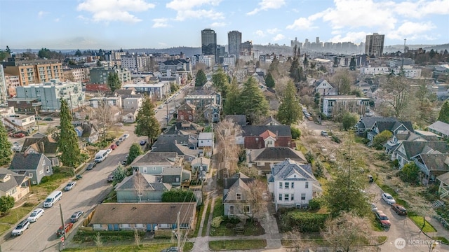 aerial view with a view of city