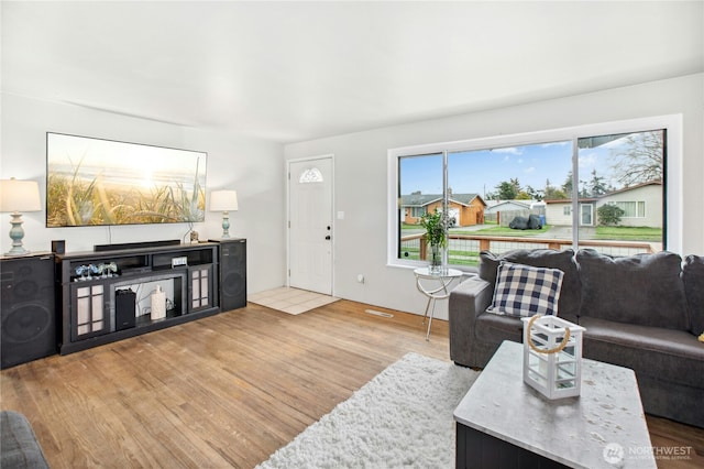 living room featuring wood finished floors