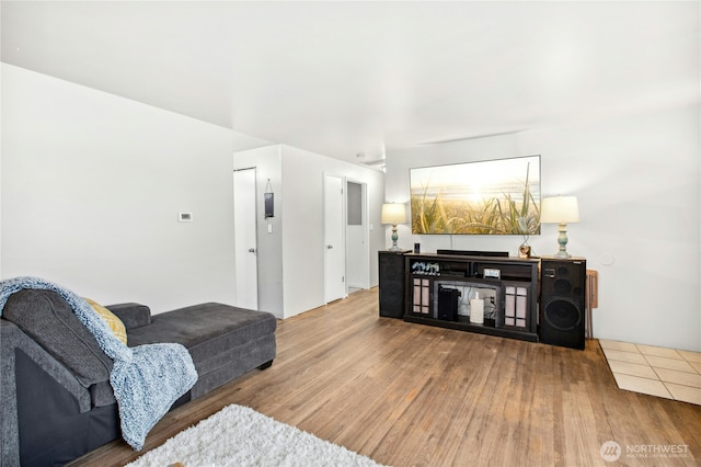 living room featuring wood finished floors