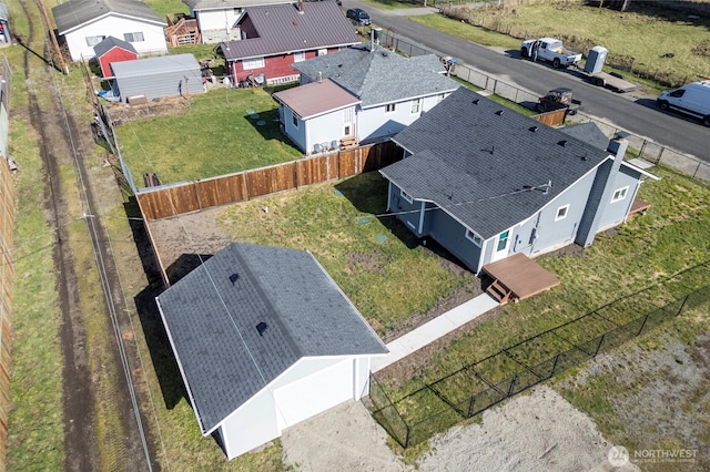 aerial view featuring a residential view