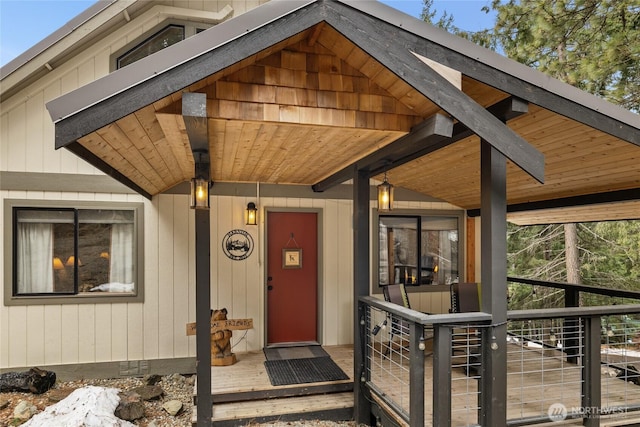 view of doorway to property