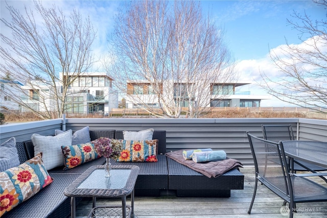 balcony with an outdoor living space