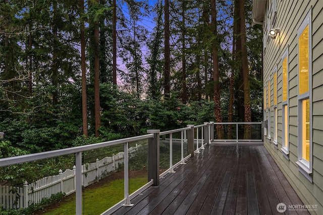 wooden deck with fence