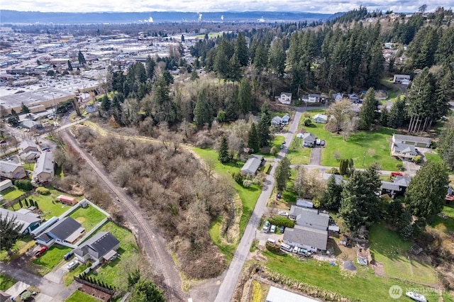 bird's eye view with a residential view