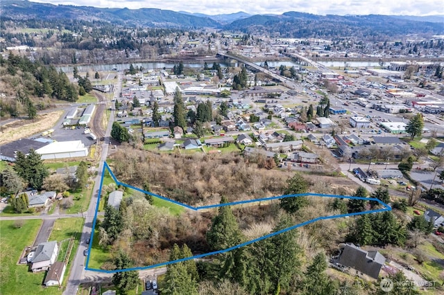 708 Fishers Ln, Kelso, WA 98626 - birds eye view of property featuring a water and mountain view
