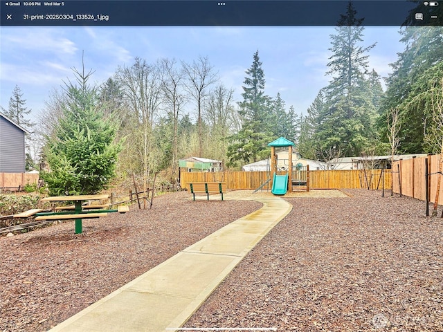 5609 151st Street Ct E, Puyallup, WA 98375 - community jungle gym featuring fence