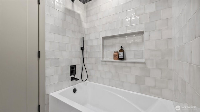 full bathroom with tub / shower combination