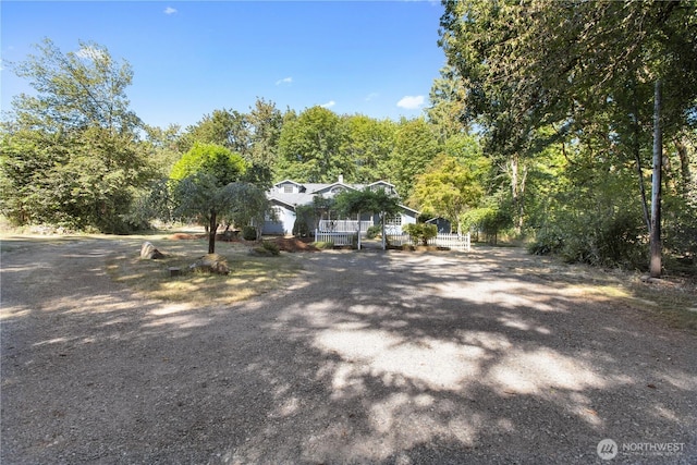 view of front of home with driveway