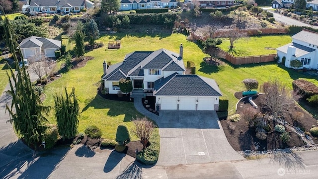 birds eye view of property featuring a residential view