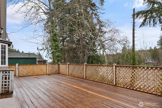 view of wooden deck