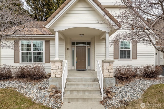 view of doorway to property