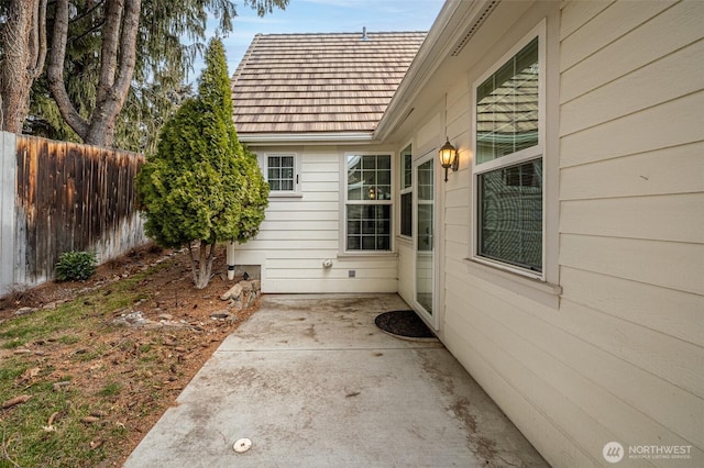 view of patio / terrace with fence