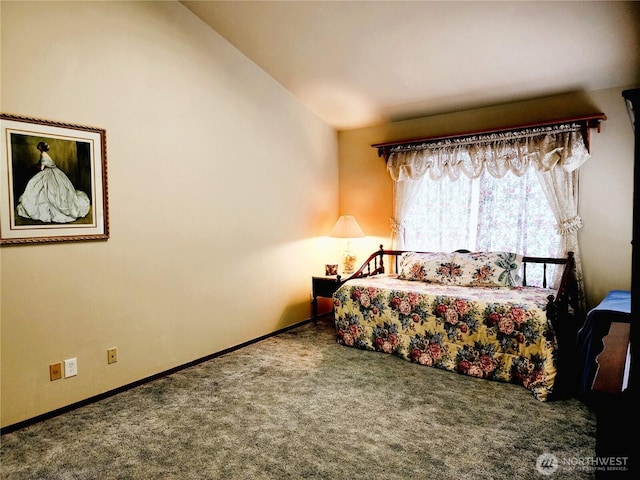 176 Fager Hill Rd, Port Townsend, WA 98368 - carpeted bedroom with lofted ceiling and baseboards