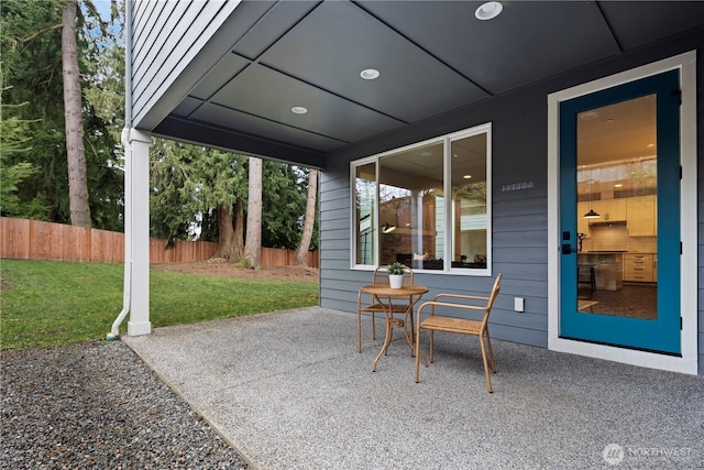 view of patio / terrace with fence