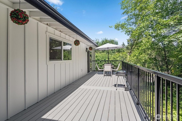 view of wooden deck