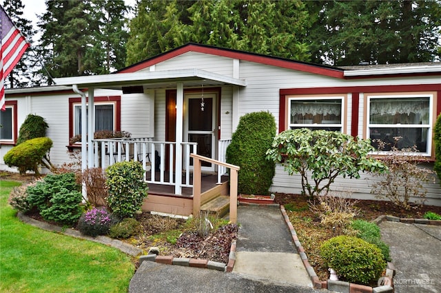 bungalow-style house with a porch