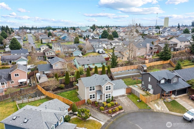 birds eye view of property featuring a residential view