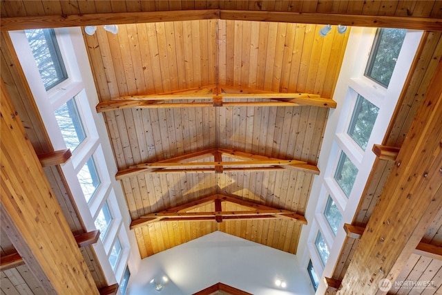 room details featuring wood walls