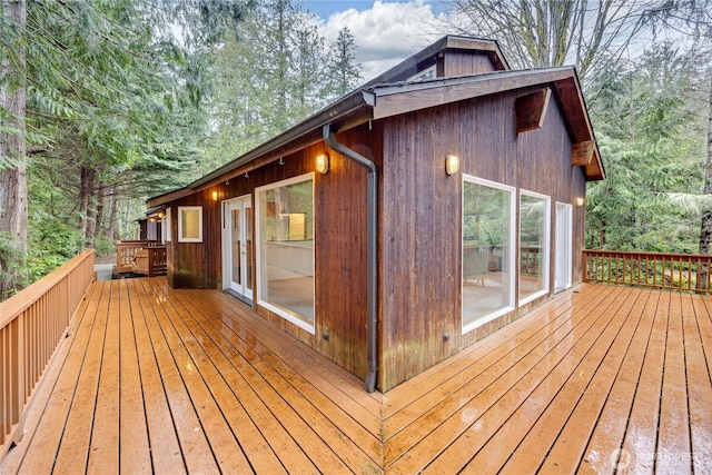 deck featuring french doors