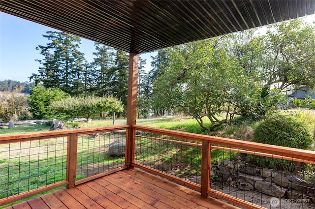 view of wooden terrace