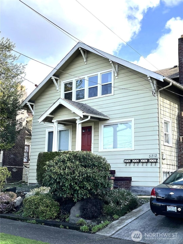 view of front of property featuring a chimney