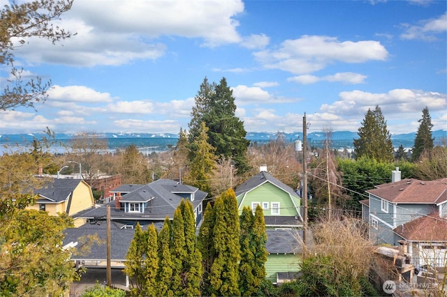 drone / aerial view featuring a residential view