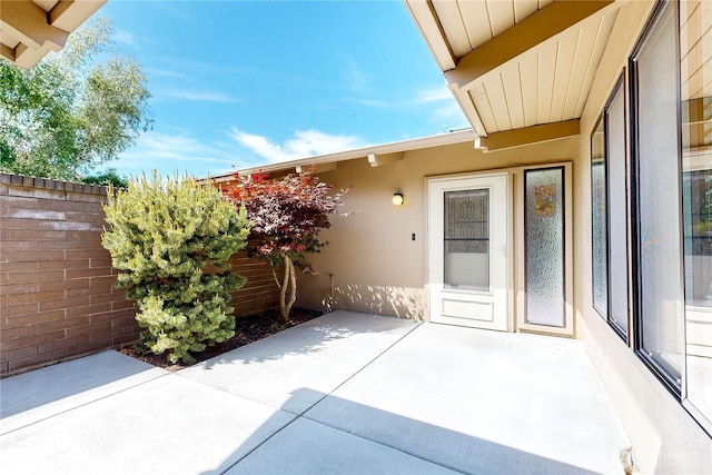 view of patio with fence